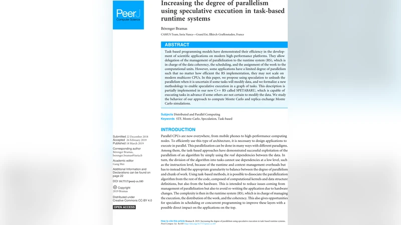 Increasing the Degree of Parallelism Using Speculative Execution in   Task-based Runtime Systems