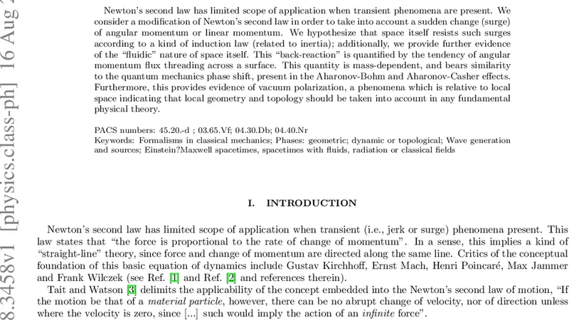 An Extended Dynamical Equation of Motion, Phase Dependency and Inertial   Backreaction
