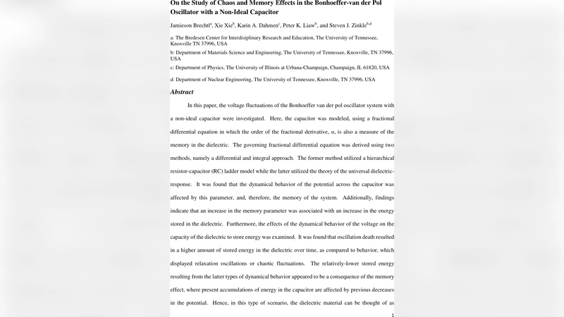 On the Study of Chaos and Memory Effects in the Bonhoeffer-van der Pol   Oscillator with a Non-Ideal Capacitor
