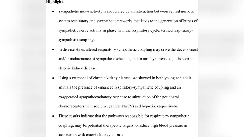 Respiratory sympathetic modulation is augmented in chronic kidney   disease