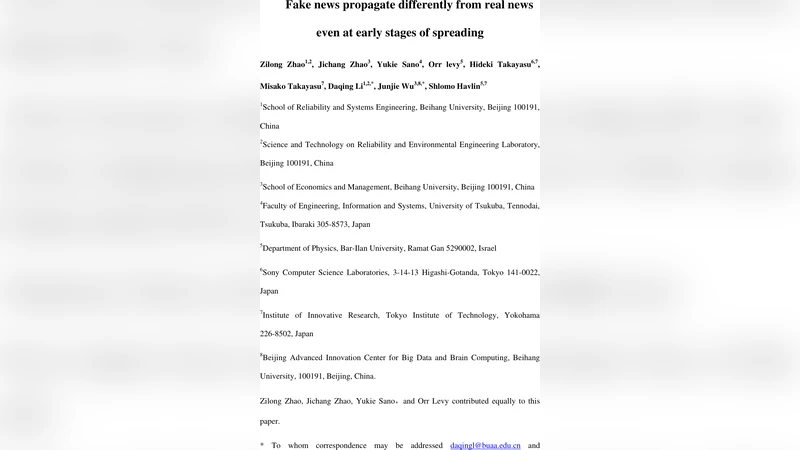 Fake news propagate differently from real news even at early stages of   spreading