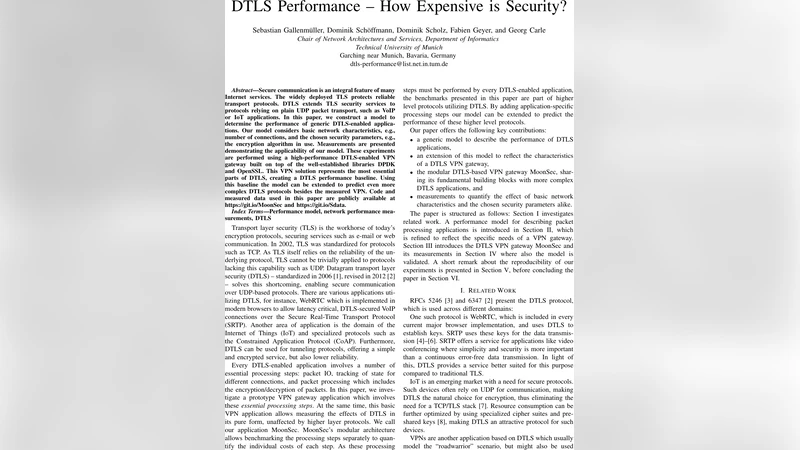 DTLS Performance - How Expensive is Security?