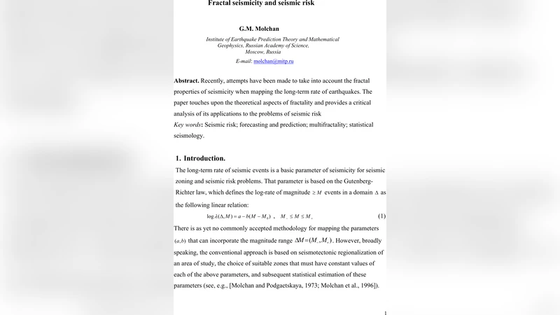 Fractal seismicity and seismic risk