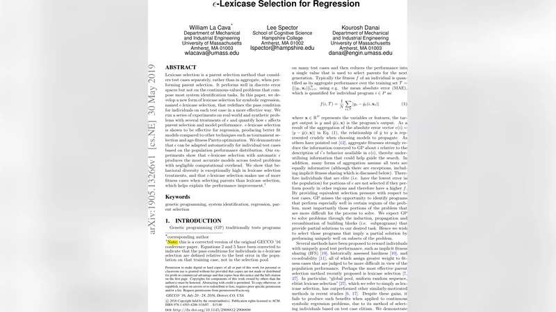 Epsilon-Lexicase Selection for Regression