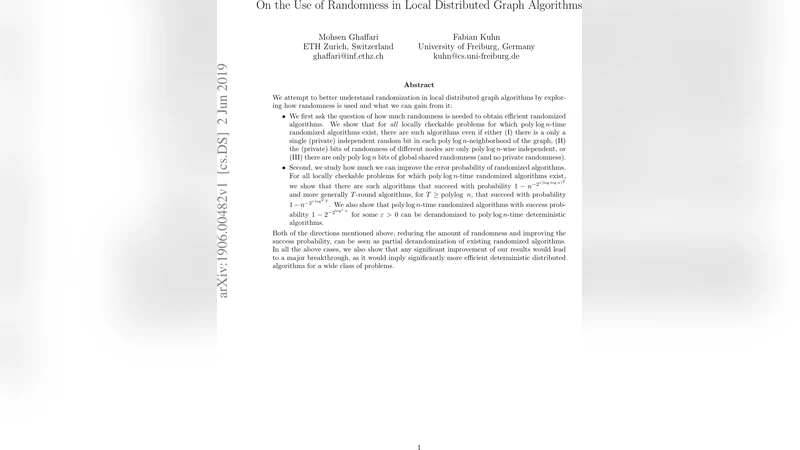 On the Use of Randomness in Local Distributed Graph Algorithms