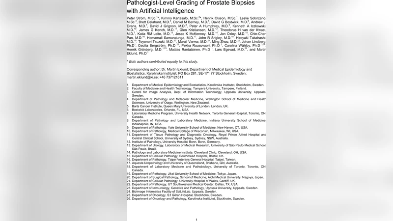 Pathologist-Level Grading of Prostate Biopsies with Artificial   Intelligence