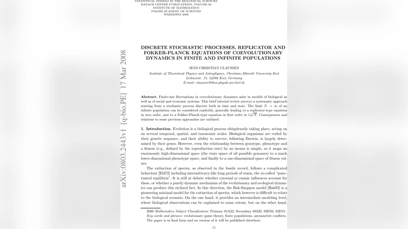 Discrete stochastic processes, replicator and Fokker-Planck equations of   coevolutionary dynamics in finite and infinite populations