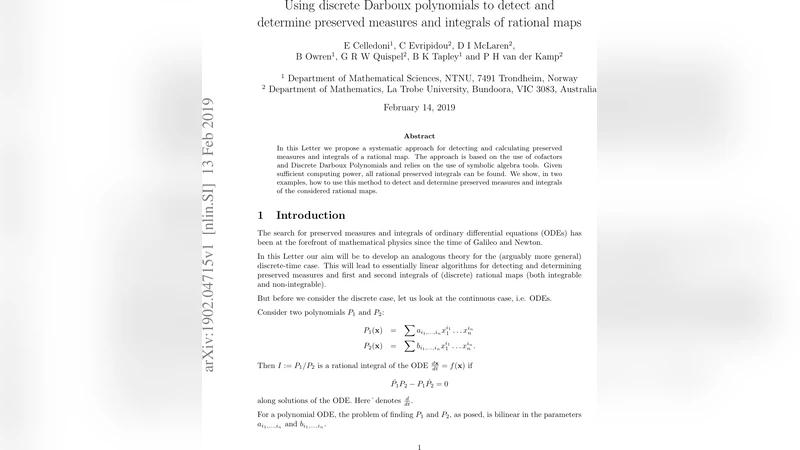 Using discrete Darboux polynomials to detect and determine preserved   measures and integrals of rational maps
