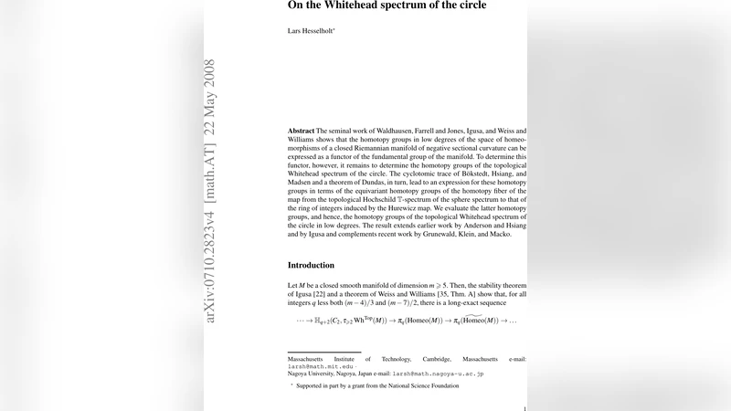 On the Whitehead spectrum of the circle