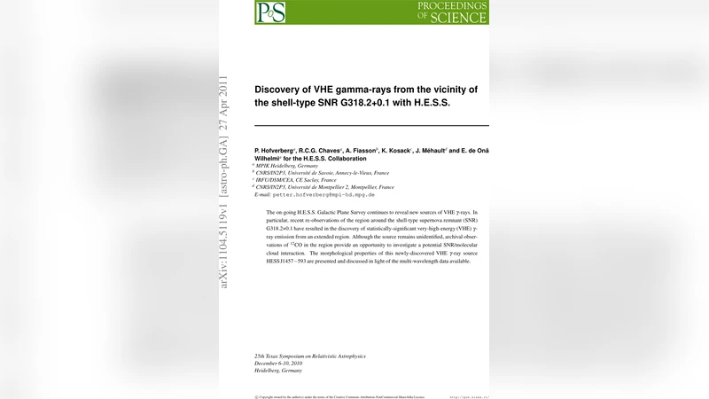 Discovery of VHE gamma-rays from the vicinity of the shell-type SNR   G318.2+0.1 with H.E.S.S