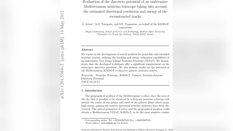 Evaluation of the discovery potential of an underwater Mediterranean   neutrino telescope taking into account the estimated directional resolution   and energy of the reconstructed tracks