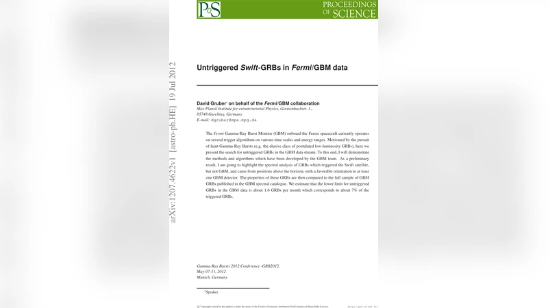 Untriggered Swift-GRBs in Fermi/GBM data