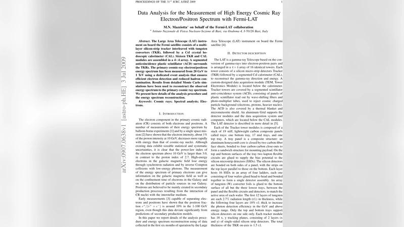 Data Analysis for the Measurement of High Energy Cosmic Ray   Electron/Positron Spectrum with Fermi-LAT
