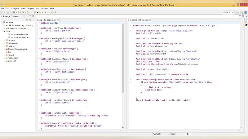 Accelerating Test Automation through a Domain Specific Language