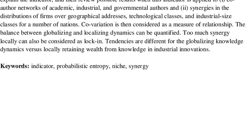 Can Synergy in Triple-Helix Relations be Quantified? A Review of the   Development of the Triple-Helix Indicator