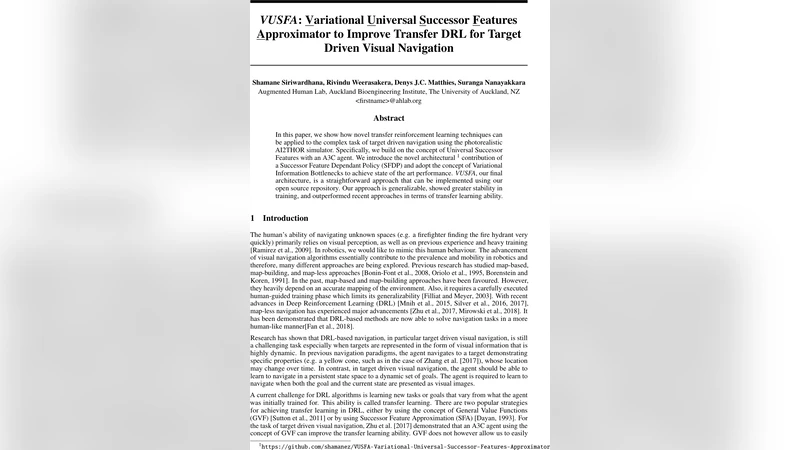 VUSFA:Variational Universal Successor Features Approximator to Improve   Transfer DRL for Target Driven Visual Navigation