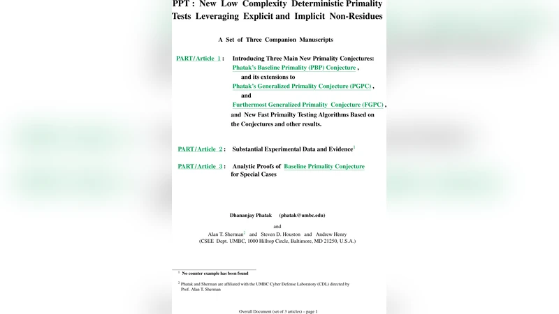 PPT: New Low Complexity Deterministic Primality Tests Leveraging   Explicit and Implicit Non-Residues. A Set of Three Companion Manuscripts