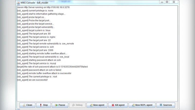 Agent-based (BDI) modeling for automation of penetration testing