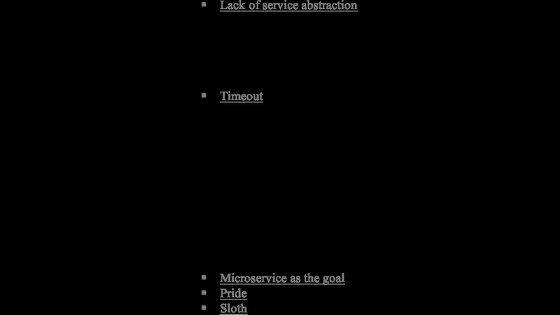 Microservices Anti Patterns: A Taxonomy