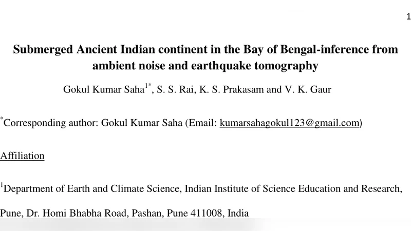 Submerged Ancient Indian continent in the Bay of Bengal-inference from   ambient noise and earthquake tomography