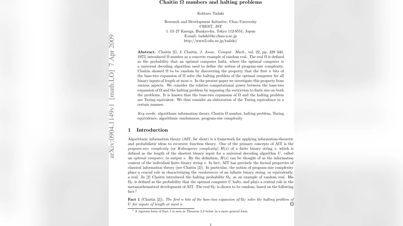 Chaitin Omega numbers and halting problems