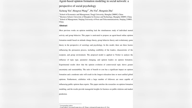 Agent-based opinion formation modeling in social network: a perspective   of social psychology