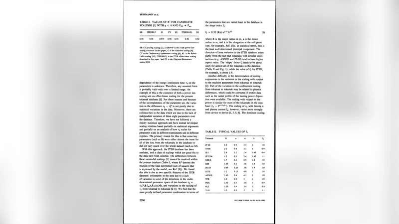 Scalings for Tokamak Energy Confinement