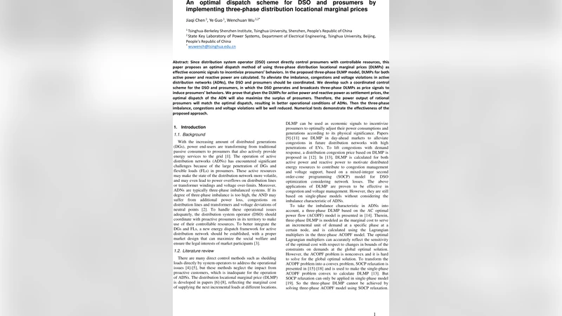 An optimal dispatch scheme for DSO and prosumers by implementing   three-phase distribution locational marginal prices