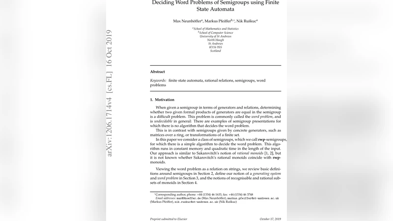 Deciding Word Problems of Semigroups using Finite State Automata