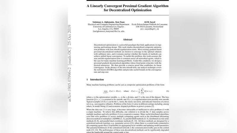 A Linearly Convergent Proximal Gradient Algorithm for Decentralized   Optimization