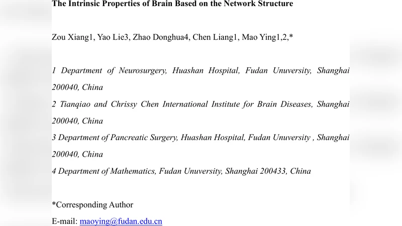 The Intrinsic Properties of Brain Based on the Network Structure
