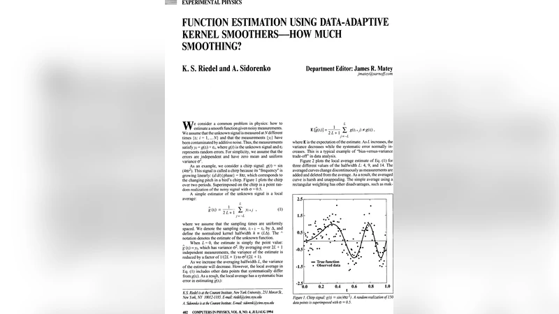 Function Estimation Using Data Adaptive Kernel Estimation - How Much   Smoothing?