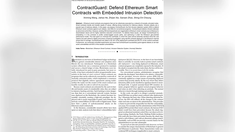 ContractGuard: Defend Ethereum Smart Contracts with Embedded Intrusion   Detection