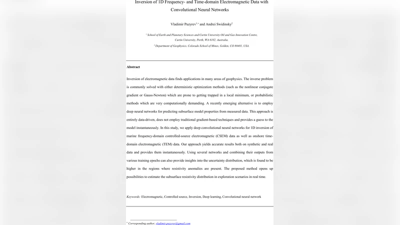 Inversion of 1D frequency- and time-domain electromagnetic data with   convolutional neural networks