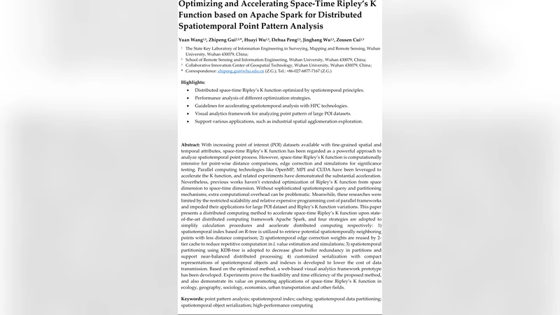 Optimizing and accelerating space-time Ripleys K function based on   Apache Spark for distributed spatiotemporal point pattern analysis