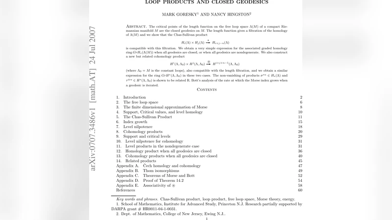 Loop Products and Closed Geodesics