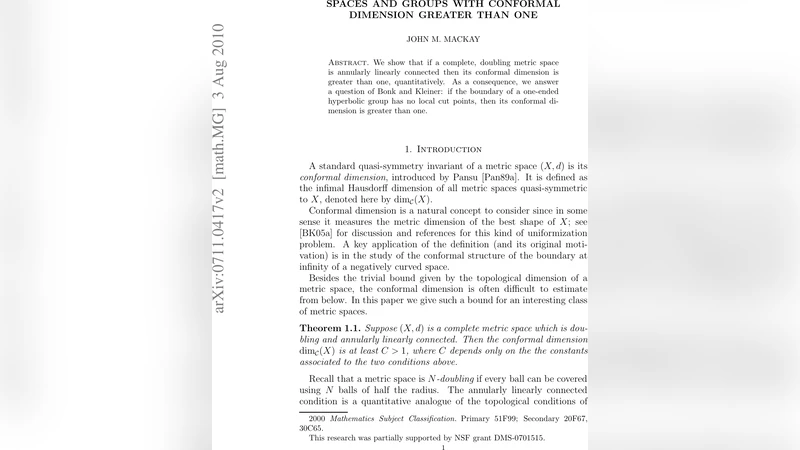 Spaces and groups with conformal dimension greater than one