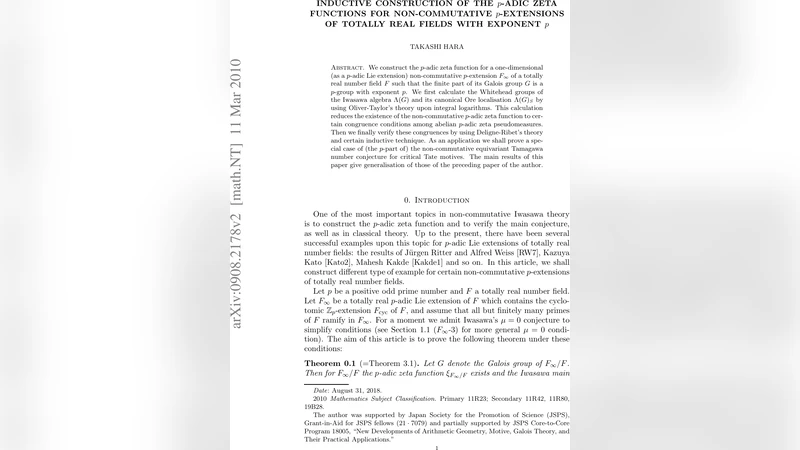 Inductive construction of the p-adic zeta functions for non-commutative   p-extensions of totally real fields with exponent p
