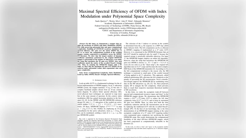 Maximal Spectral Efficiency of OFDM with Index Modulation under   Polynomial Space Complexity