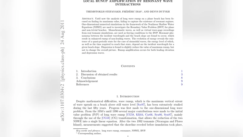 Local Runup Amplification By Resonant Wave Interactions