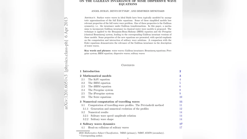 On the Galilean invariance of some dispersive wave equations