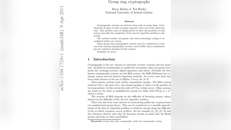 Group ring cryptography