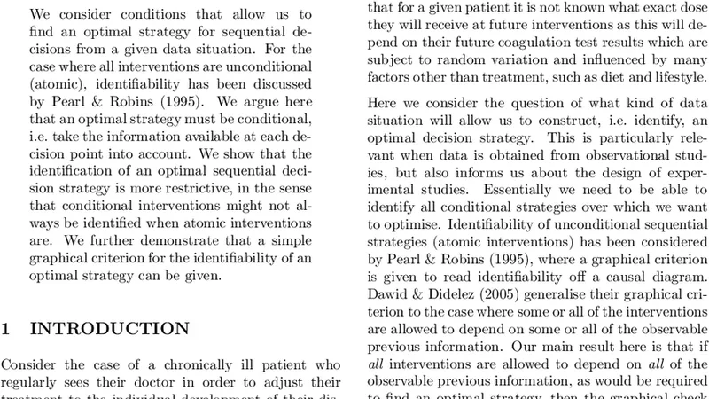 Identifying Optimal Sequential Decisions