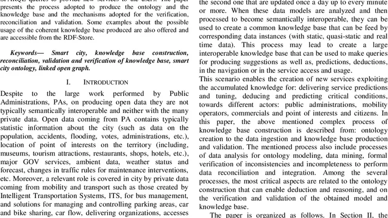 Ontology Bulding vs Data Harvesting and Cleaning for Smart-city Services