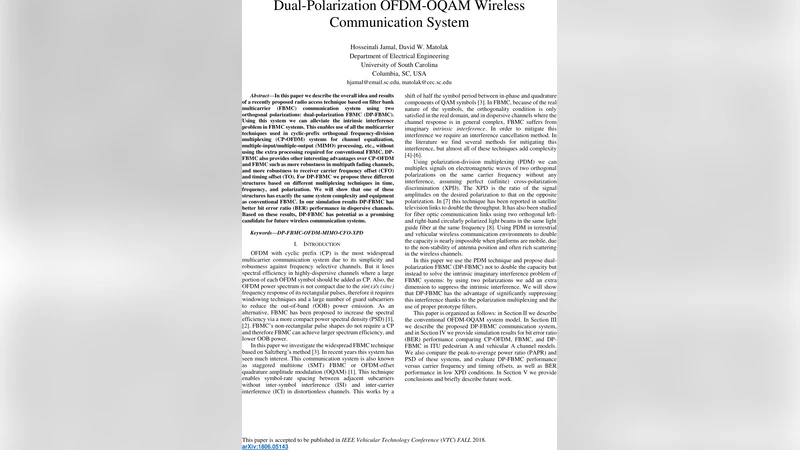 Dual-Polarization OFDM-OQAM Wireless Communication System