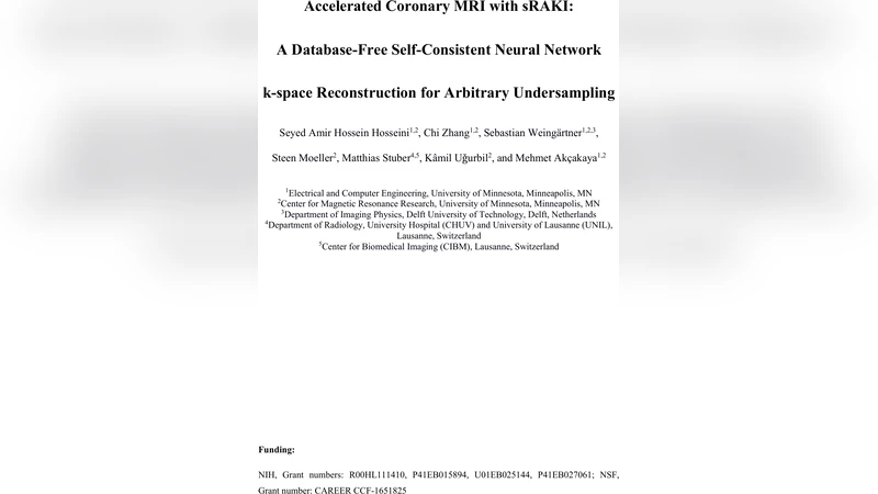 Accelerated Coronary MRI with sRAKI: A Database-Free Self-Consistent   Neural Network k-space Reconstruction for Arbitrary Undersampling