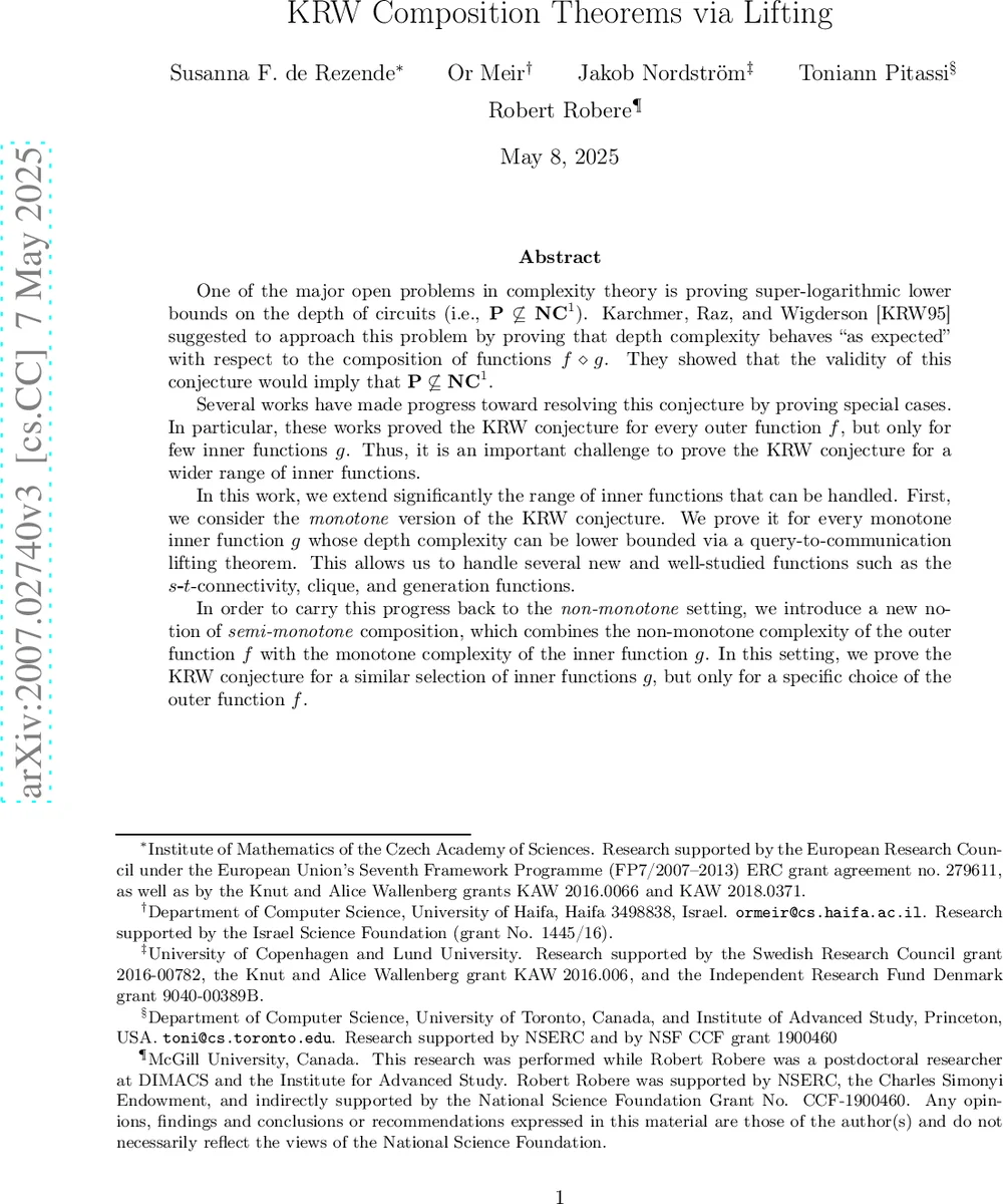 KRW Composition Theorems via Lifting