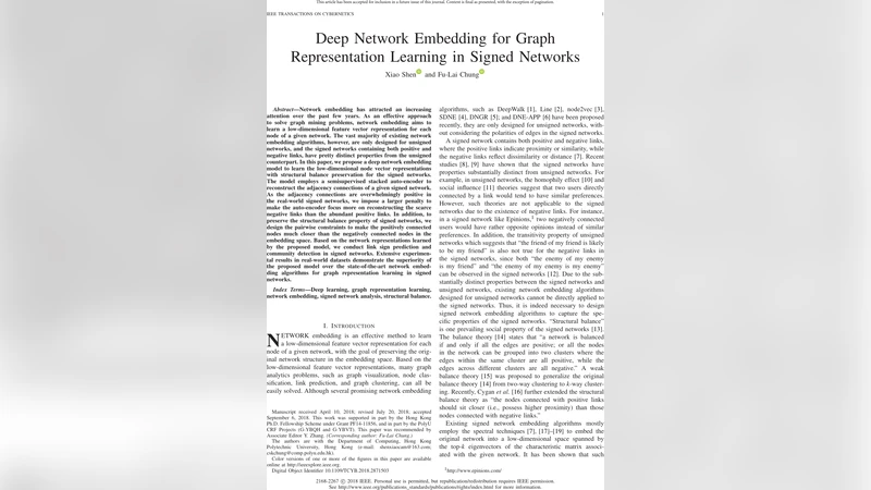 Deep Network Embedding for Graph Representation Learning in Signed   Networks