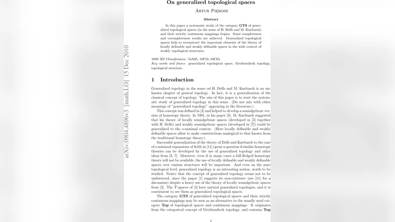 On generalized topological spaces