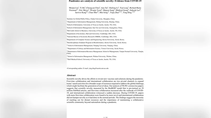 Pandemics are catalysts of scientific novelty: Evidence from COVID-19